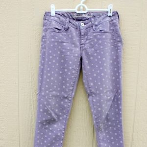 Polka dot crop jeans
